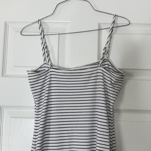 Mind Code black white stripped button up dress - Picture 13 of 17